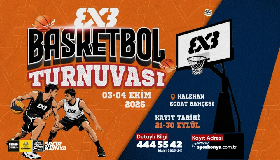 Konya'da 3x3 Basketbol Turnuvası Başlıyor